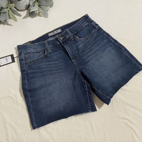 Joe's Jeans Raw Hem Easy Bermuda Denim Mid-Rise Shorts NWT 28 - Picture 1 of 11